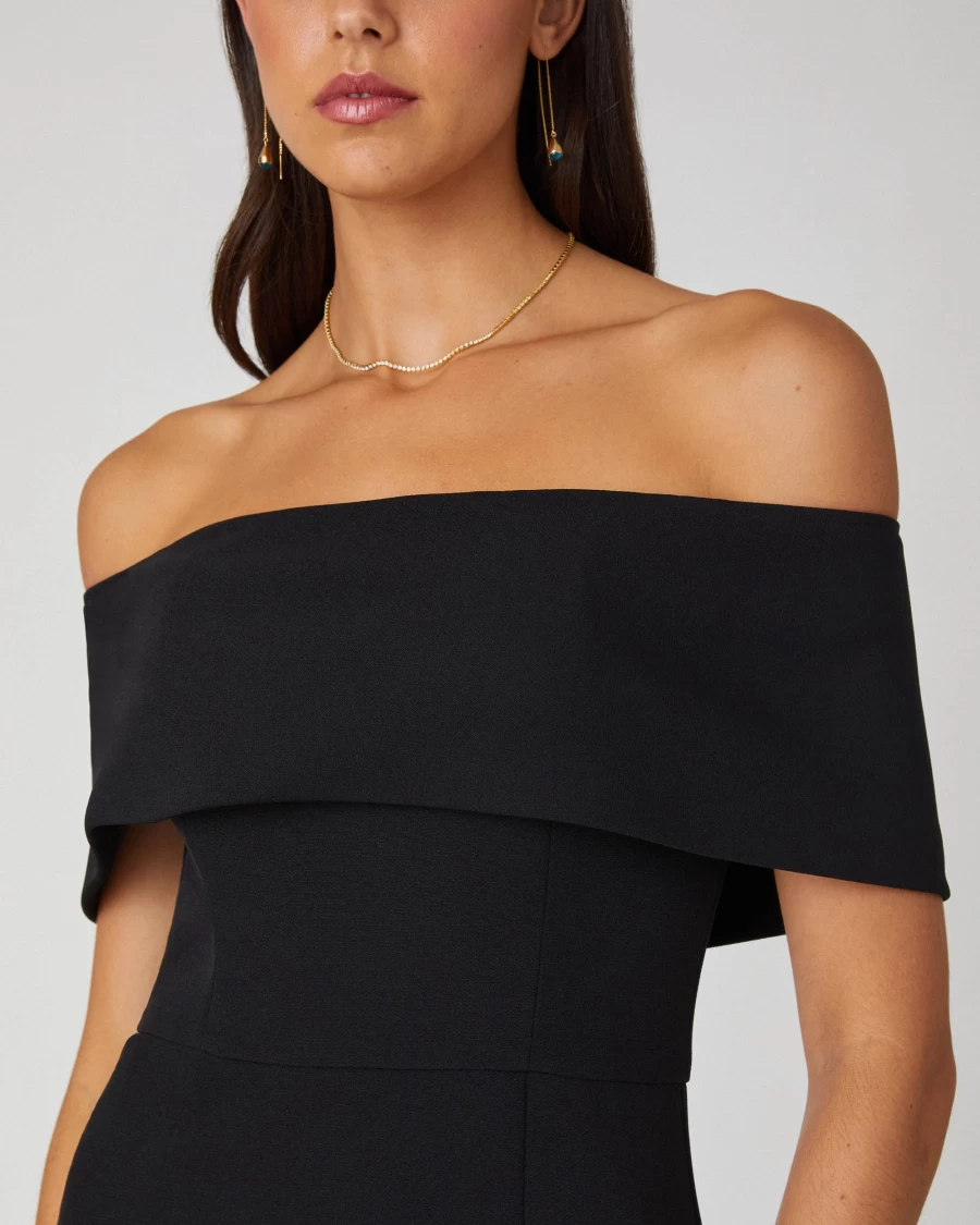 Shoshanna Ria Dress in Jet - Elegant Women's Cocktail Attire