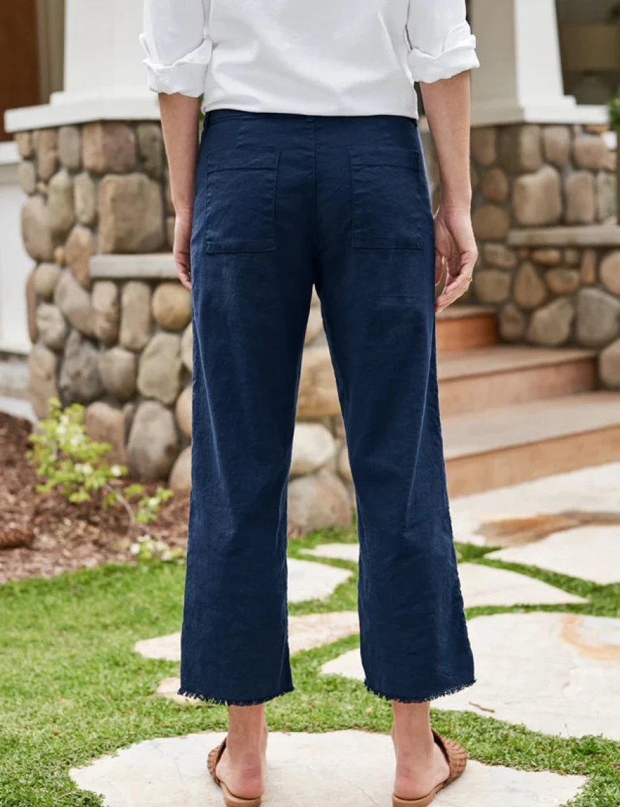 Frank and Eileen Navy Classic Fit Trouser for Women