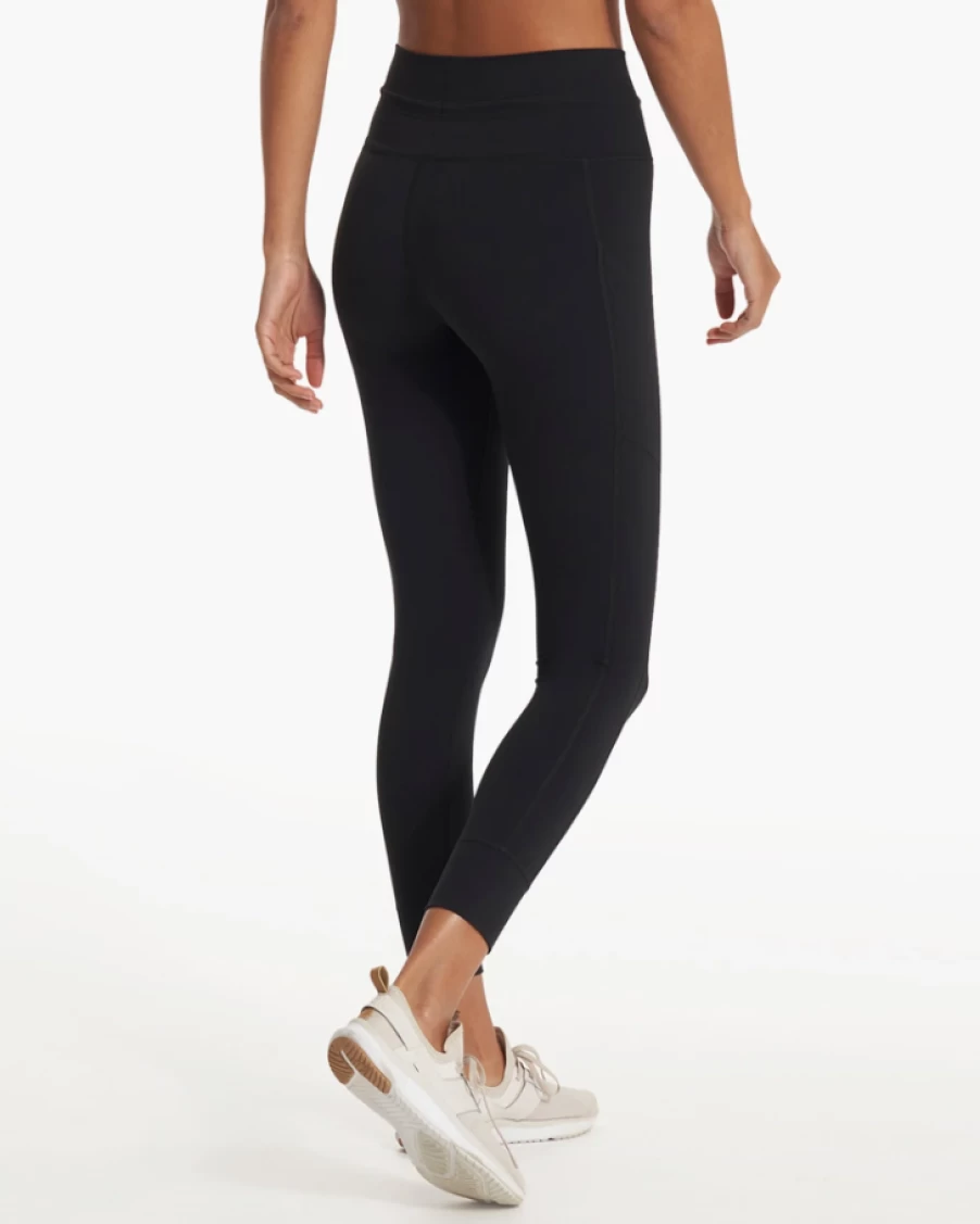 Vuori Women's Black Daily Pocket Leggings - High-Waisted Yoga Pants with Side Pockets