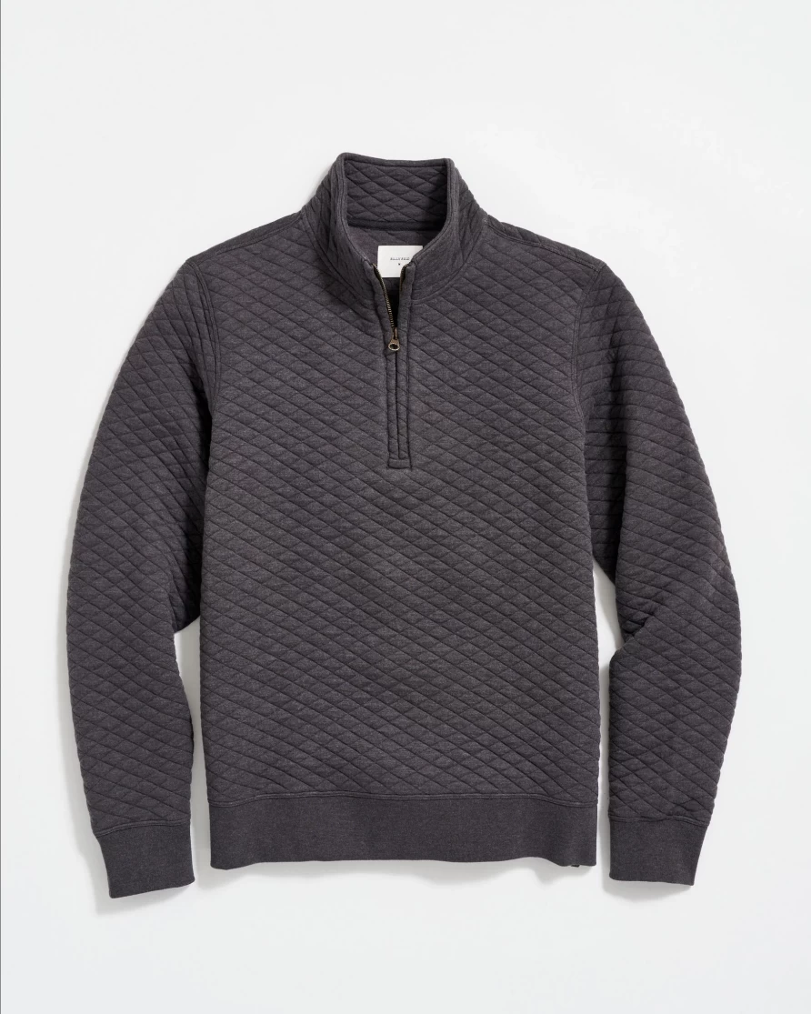 Billy Reid Diamond Quilted Half Zip Pullover - Premium Men's Lightweight Jacket